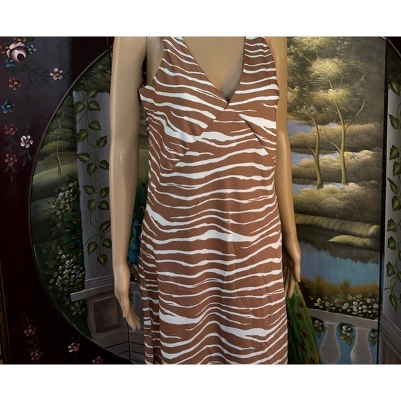 A New Day Tiger Print Midi Sheath Dress Small - Picture 3 of 6